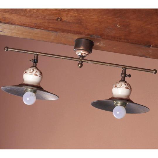 mediteranske stropne bodove svetlo mosadz keramika mediteransky rustikalny kuchyna spalna obyvacka nizka stropna vyska toskansky styl taliansky provensalsky rolnicky dom renovacia lampy.jpg